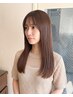 【ブリーチなし、なのにこの透明感。】顔周りカット＋ダブルカラー＋艶髪TR