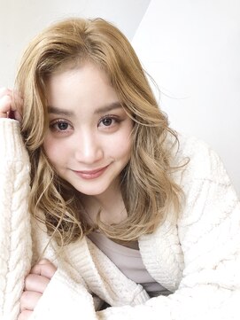 アイティー バイ アルバム 浦和店(IT by ALBUM) ウェットミディ_ココアブラウンフリンジウェーブ_36926