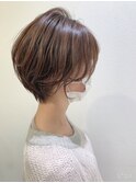 【WiLL 京橋店】栗野京弥　艶カラー丸みショート/マロンベージュ
