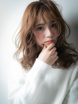 モッズヘア 越谷(mod's hair) カーキペールベージュ濡れ髪小顔くびれヘアv越谷10代20代30代