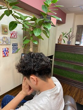 美容室 公園前 メンズカット＋パーマ