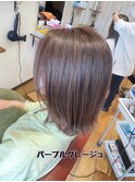 パープルグレージュハイライト