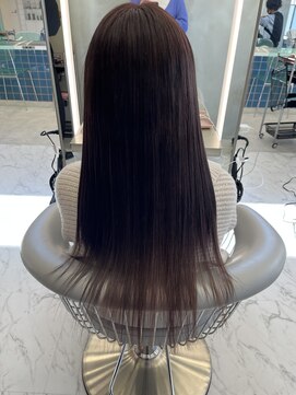 ロンドルーチェ 心斎橋(Lond luce) ダークアッシュ/ミディアムレイヤーカット［髪質改善/縮毛矯正］