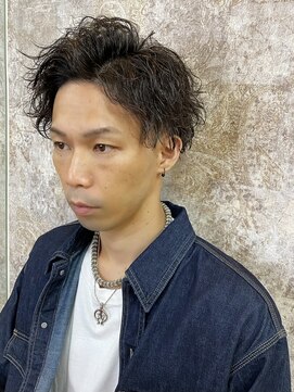 イエローコーン 金沢文庫店(YELLOW CORN) ツーブロックメンズマッシュパーマ/アップバング/センターパート