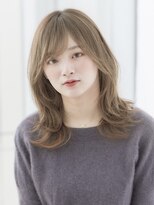 アンフィニー 銀座(ANFINI)&nbsp;透明感たっぷりグレーベージュ×波巻きくびれミディ