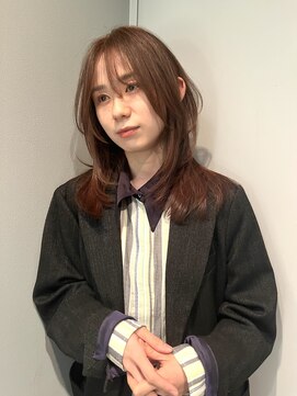 ベチカ(vetica) ブリーチ無しベージュのミディアムレイヤー