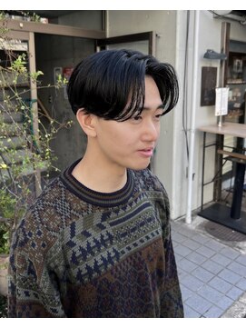 オムファミーユラグ(homme, famille raugh) 刈り上げセンターパート