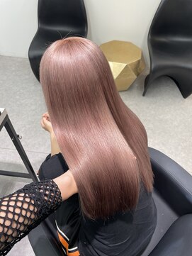 ペレ 渋谷(PELE) デザインカラー/レイヤーカット/ウェットヘア/オリーブベージュ