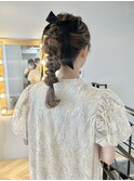 大人気！ドレスヘアポニーテール二次会モテ髪