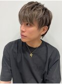 魅力倍増カールセミディシアーカラーダークアッシュショートヘア
