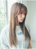 顔周りレイヤースタイル20代/30代/40代/庭瀬