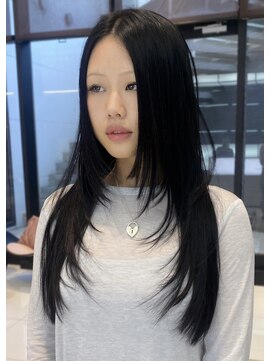 キーン 吉祥寺店(keen) #NANAKO 韓国レイヤーカット×グロスブラック