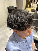 波巻きパーマ