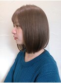 Say.黒髪ボブルフネビージュ小顔ワンレンレイヤーボブ表参道原宿