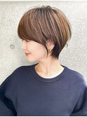 ショートヘア/分け目無しショート/ショート/30代40代50代/表参道