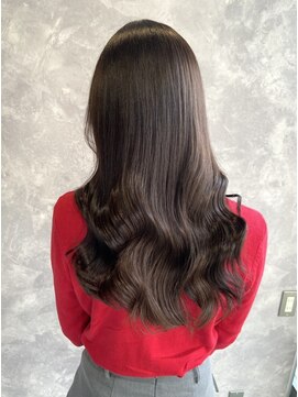 ザラフター ザブリーチ 新下関(the laughter/The bleach) ロングスタイル×ダークグレージュ