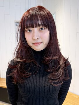 アイティー バイ アルバム 中野店(IT by ALBUM) ウルフレイヤー顔周りレイヤー韓国ヘア美髪ロング_F0511