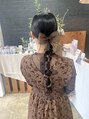 ヘアコレクション アンジュ(Hair collection Unge)&nbsp;インナーカラーを活かした編みおろしスタイルです◎