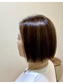 大人ボブ白髪染めハイライト30代40代50代60代/新瑞橋