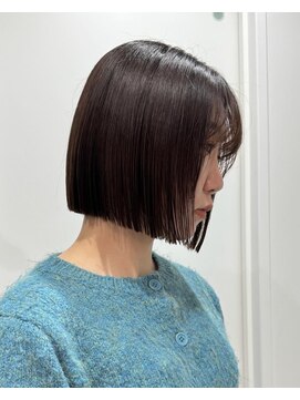 ラフ 立川(Laff) 前下がりボブ 切りっぱなしボブ ショートボブ アッシュブラック