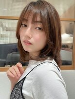 ステアケース 武蔵小杉店(stair:case)&nbsp;ひし形ミディアム大人かわいい内巻きミディアムモノグレージュ