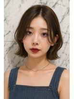 サードバイローラン(THiRD by ROULAND) オリーブグレークラゲヘアーココアベージュ