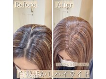 メロ 恵比寿(melo)の雰囲気（お客様に大好評のbefore→after白髪ぼかし、大人ショート）