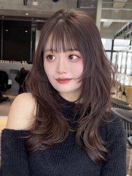 ロンド マーレ 天神大名店(Lond mare) 黒髪/大人ガーリー/小顔/ココアベージュ/似合わせカット/顔周り
