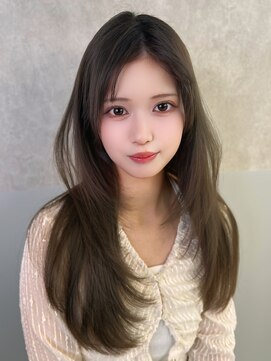 ロール 博多(Role) 縮毛矯正/髪質改善/ミディアムレイヤー/酸性ストレート/透明感