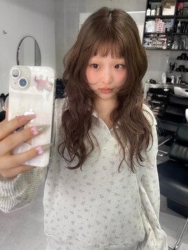 ハロ(Halo) 韓国レイヤーカット/ブリーチなしダブルカラー/ベージュカラー