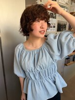 ウーフ(U-fu) 癖とパーマのミックス レイヤーボブパーマ