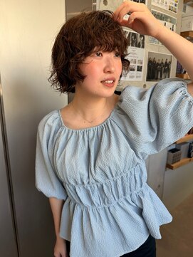 ウーフ(U-fu) 癖とパーマのミックス レイヤーボブパーマ