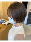 丸み小顔ショートボブ