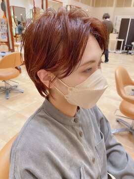 モリオ フロム ロンドン イオンモール 熊本店(morio FROM LONDON) 【morio熊本】ジェンダーレスショート×ピンク.k