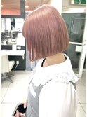 #量産型/夢かわ#ピンクベージュ#ハイトーンボブ