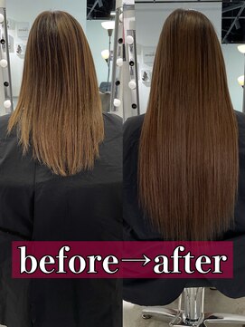 キング 高槻(K!ng) before→after シールエクステ