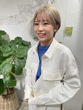 クリアーオブヘアー 栄南店(CLEAR of hair) ショート×ホワイトベージュ/osumi