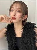 切りっぱなしボブ/外ハネボブ/似合わせカット/メルティーカラー