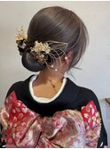 かっこいい雰囲気のヘアアレンジ 高めのお団子/まとめ髪#3