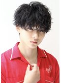 黒髪マッシュシャドウフェザーパーマスパイラル