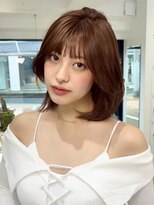 オニキス(ONYX)&nbsp;e105ミディアム韓国風ハッシュカット透明感ダブルカラー表参道