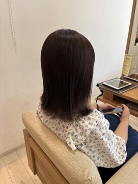 アドラーブル 長岡リップス旭岡店(adorable) ブリーチなしショコラブラウン 外ハネミディアム