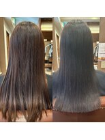 縮毛矯正・髪質改善カラー専門店 AMI a BELL Haru-Ru【4月14日OPEN(予定)】 【赤み消し】深みのある透明感グレージュ×潤い髪質改善カラー