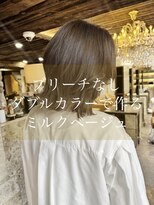 ヴォア(VOA)&nbsp;VOA☆ブリーチなし！ダブルカラーで作るミルクベージュ