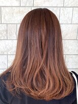 アメイジングヘアー 千歳店(AMAZING HAIR)&nbsp;【AMAZING HAIR 千歳店/横山】柔らかロング×オレンジカラー