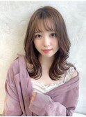 20代　エアリーミディ　韓国ヘア　小顔カット　大人かわいい