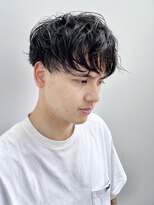スパイキーショート/ブルーブラック/フェザーパーマ/44