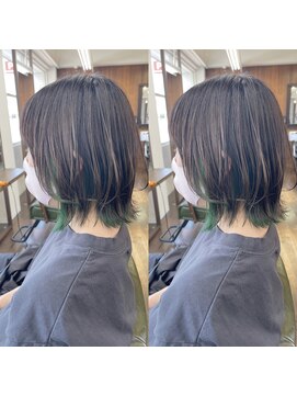 ヘアーサロン リバース(Hair Salon Rebirth) 【防府/Rebirth】グリーンインナーカラー