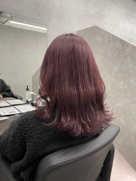 ジエクト カナウ(The Ect canow) 韓国風巻きスタイル◎カシスピンクカラー　ブリーチあり