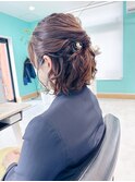 ボブのハーフアップ